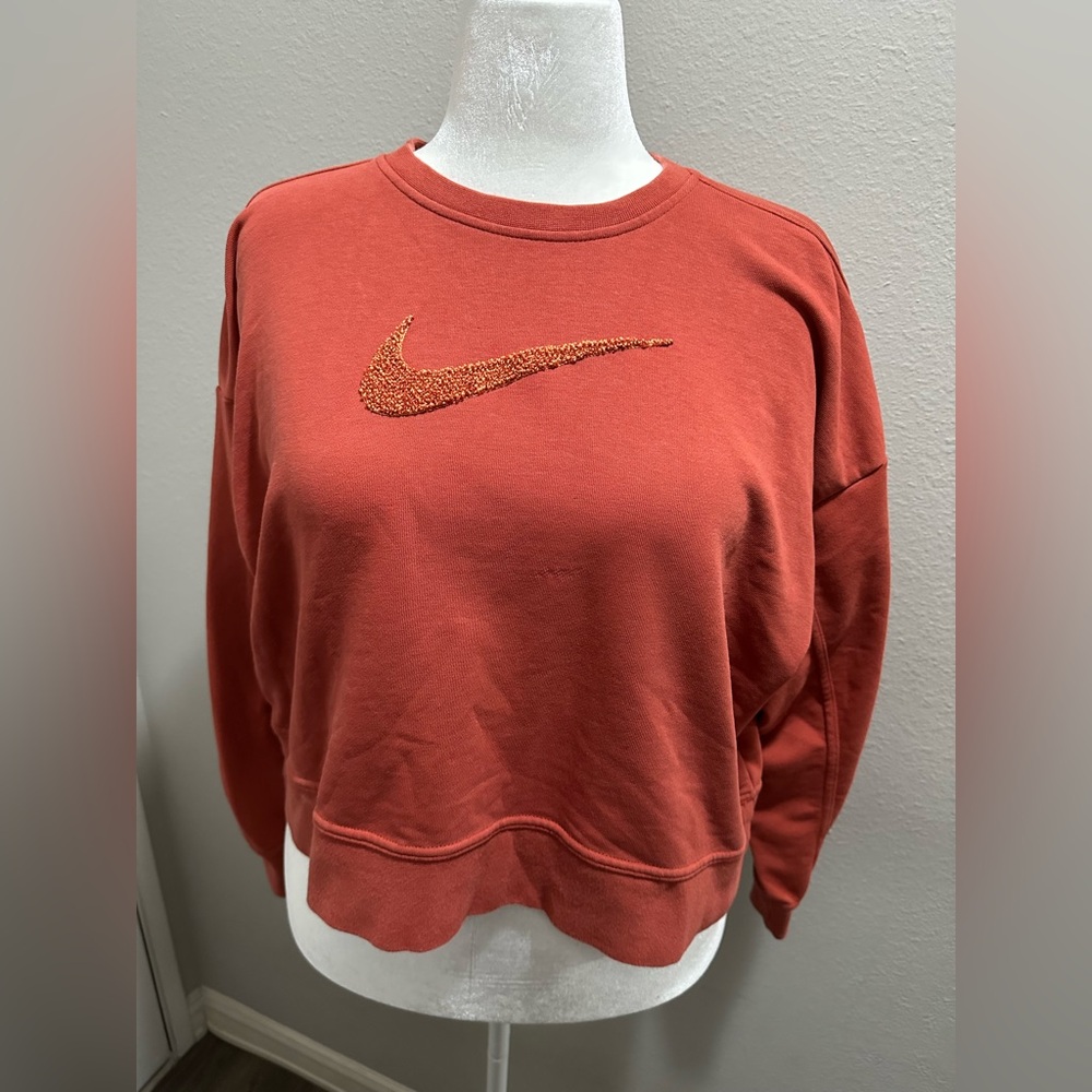 Nike Burnt Orange Cropped Crewneck Size L